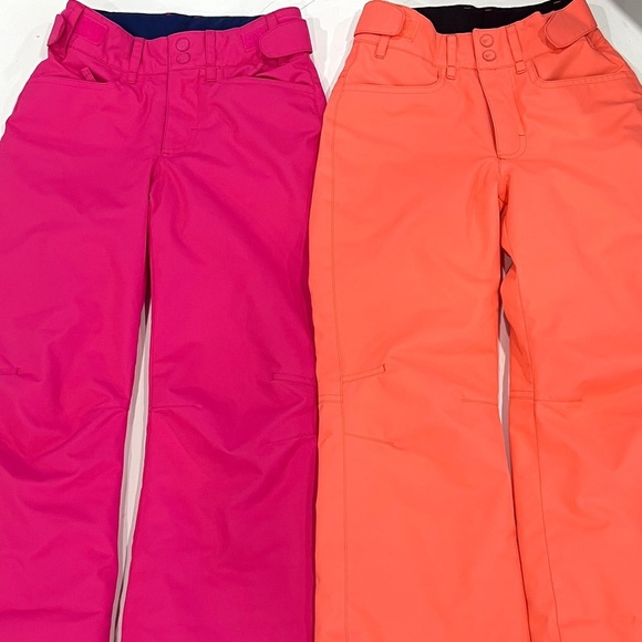Roxy Girls Pink and Orange Water Resident Ski Pants Size 8 - Picture 2 of 9